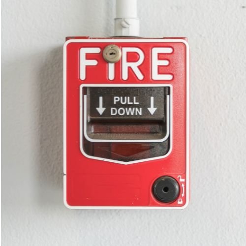 Fire alarm system control panel installation in UAE commercial building