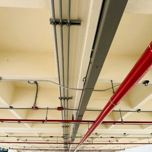Fire Alarm System Prices in UAE: Full Guide Fire alarm system wiring during MEP and fit out works in UAE