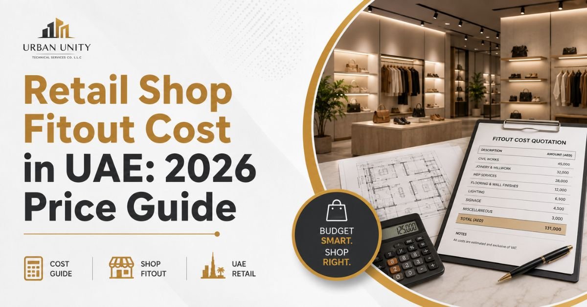 retail shop fitout in UAE with modern interior design