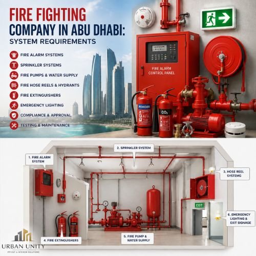 Fire fighting company in Abu Dhabi installing fire protection systems