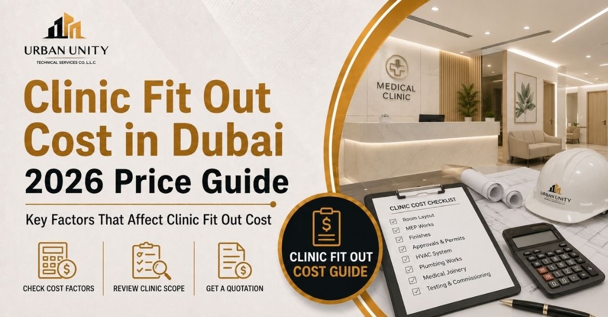 Clinic fit out cost in Dubai 2026 with project checklist and budgeting factors