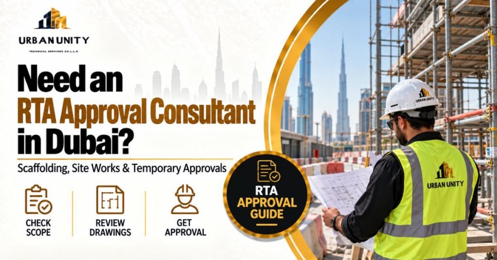 RTA Approval Consultant in Dubai for scaffolding, site works, and temporary approvals