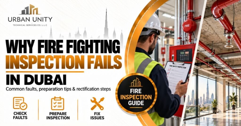Fire fighting inspection in Dubai with common faults, preparation, and rectification steps
