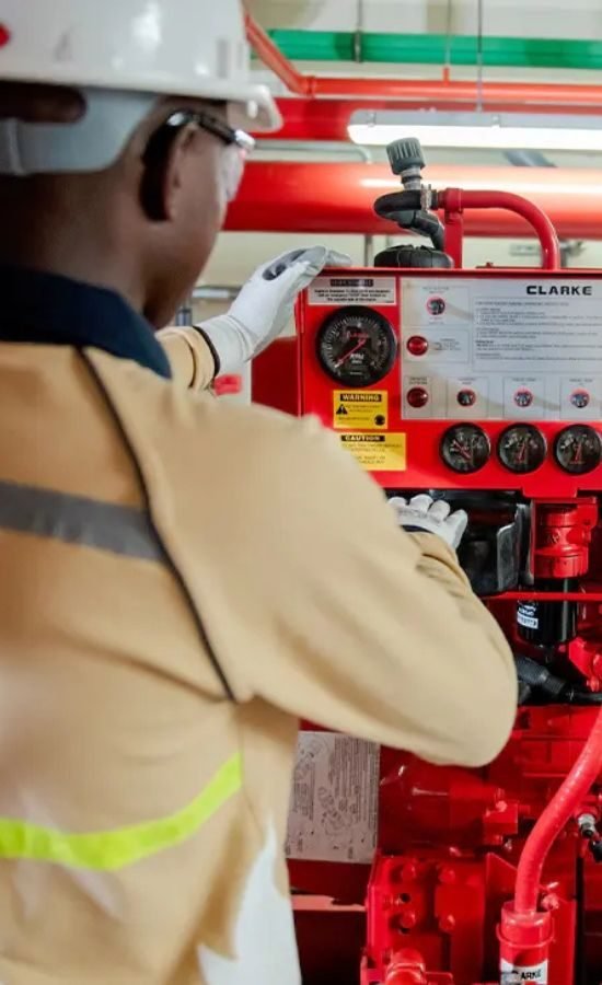 Fire sprinkler and fire alarm systems installed as part of Dubai Civil Defence Approval requirements